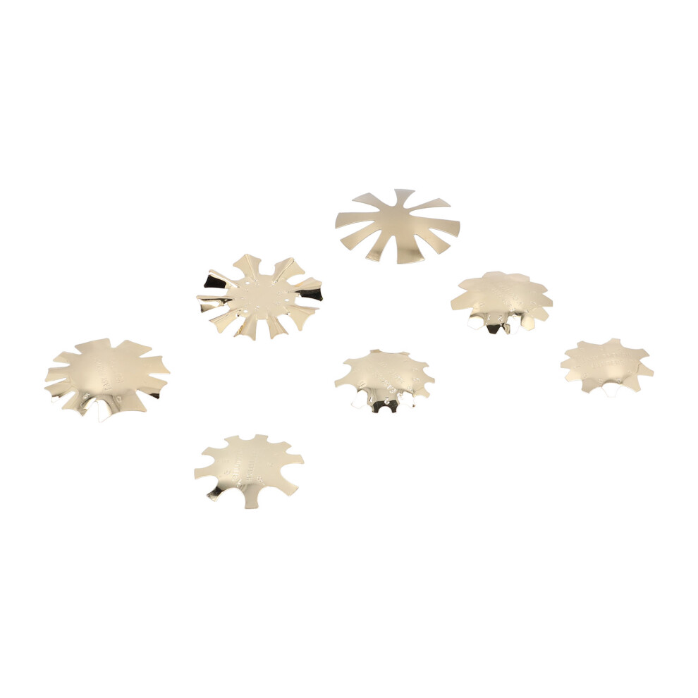 7pcs Nail Manicure Edge Trimmer Stainless Steel Nail Edge Smile Line Cutter Template ToolGold