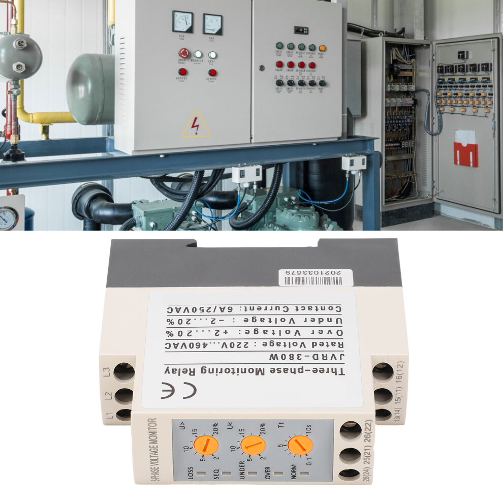 Over Under Voltage Protector Adjustable 3 Phase Monitor Relay Jvrdâ380W 380V 4991322874942