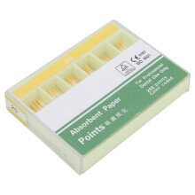 200 pièces de points de papier absorbant endodontiques 20# jaunes