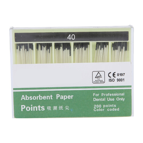 200 points endodontiques en papier #40 noir 1