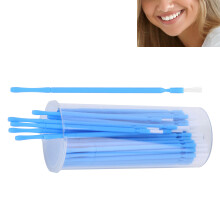 100 pezzi di pennello applicatore per fluoruro blu/bianco