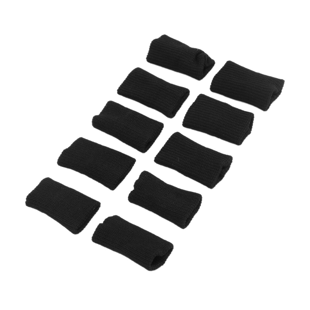 10Pcs Sport Finger Protectors Support Finger Brace Elastic Thumb Sleeves for Playing Basketball Sports