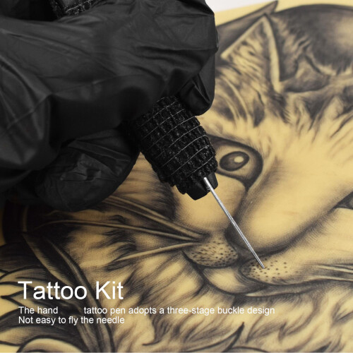 Ago da tatuaggio 3RL; Penna Black Hand 12,8 cm / 1,8 m 2