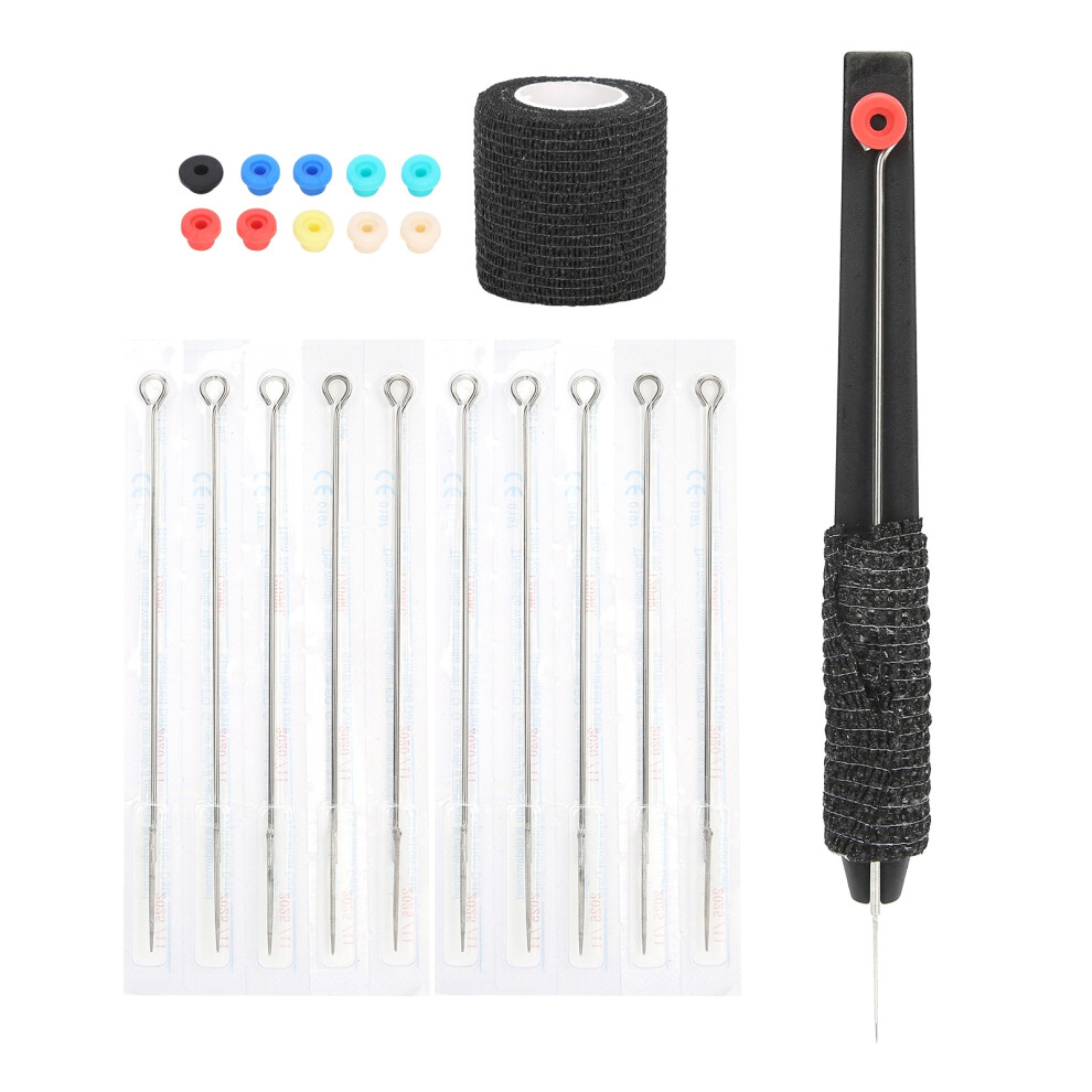 Hand Tattoo Pen Stainless Steel Tattoo Needle Bandage Grommet Tattoo Tool Kit Accessory Aiguille de tatouage 9RL