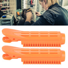 2 pièces Clip pour boucleur cheveux orange Rouleau volumisant