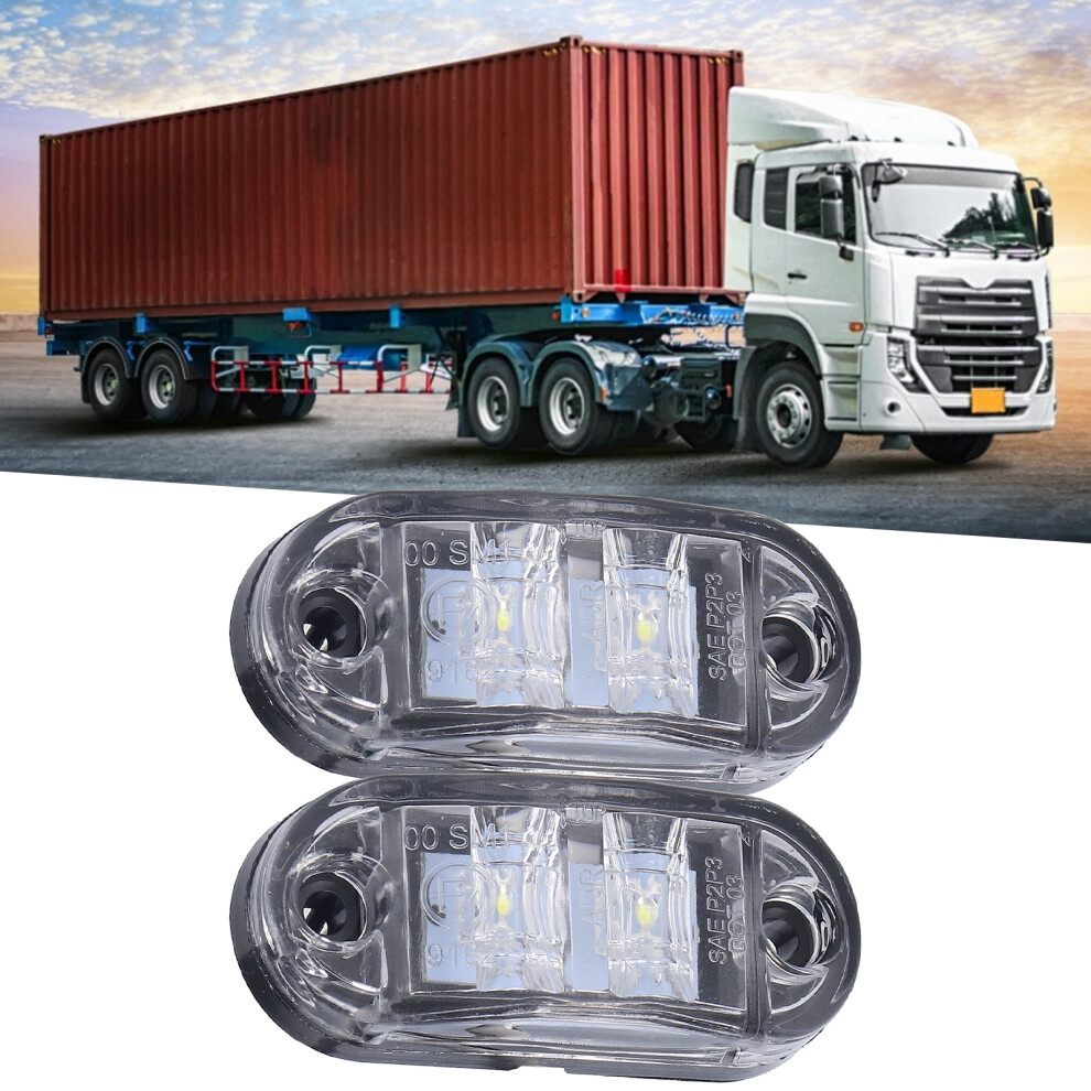 10-30V 2Led Side Marker High Brightness Turn Signal Lamp For Cars Trucks Trailers Rvswhite Light 4191322882088