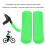 Cache-frein en silicone anti-dérapant vert, 20 g VTT/Route 12