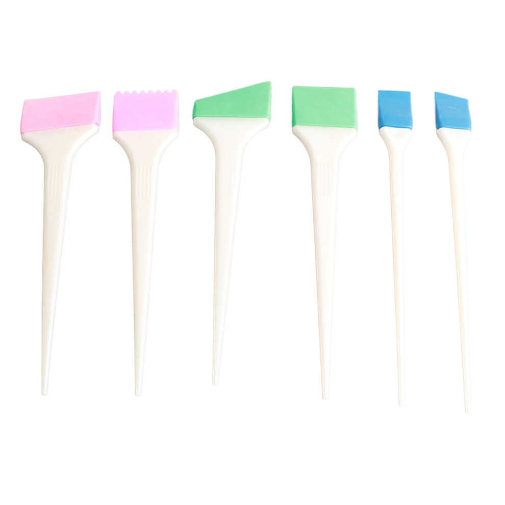 6Pcs Hair Dyeing Brush Set Silicone Hair Coloring Dyeing Hairdressing Tool for Hair Salon