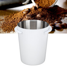 Gobelet doseur de 58 mm en acier inoxydable, outil à café blanc