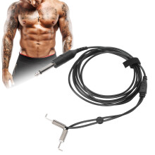 Cordon clip tatouage 2 m, 2,6 mm, silicone, noir