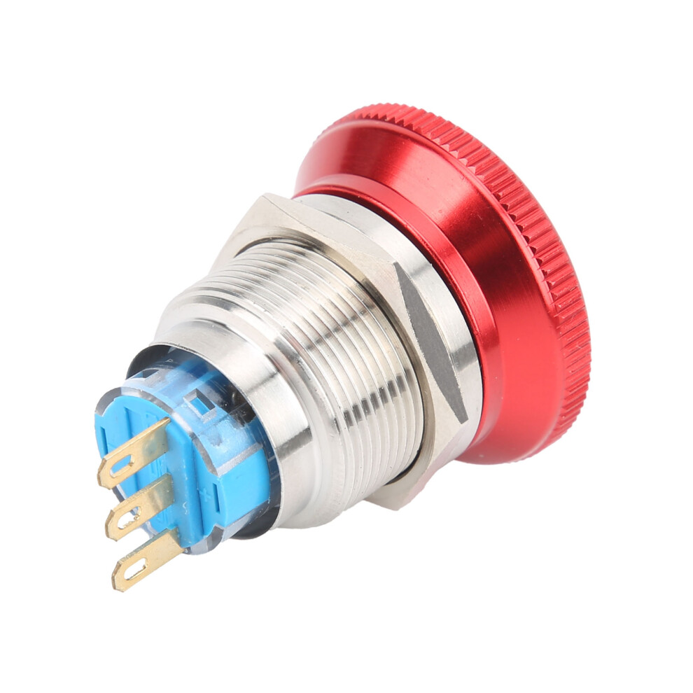 22Mm Waterproof Emergency Stop Push Button Switch Selflock Mushroom Head Button Switch(3 Pin ) 4221322885021
