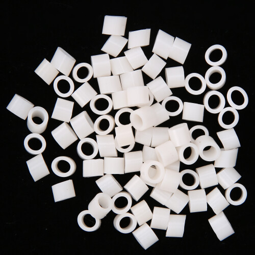 100 pièces d’anneaux en silicone à code couleur blancs, taille unique 2