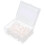 100 pièces d’anneaux en silicone à code couleur blancs, taille unique 14