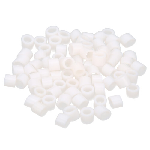 100 pièces d’anneaux en silicone à code couleur blancs, taille unique