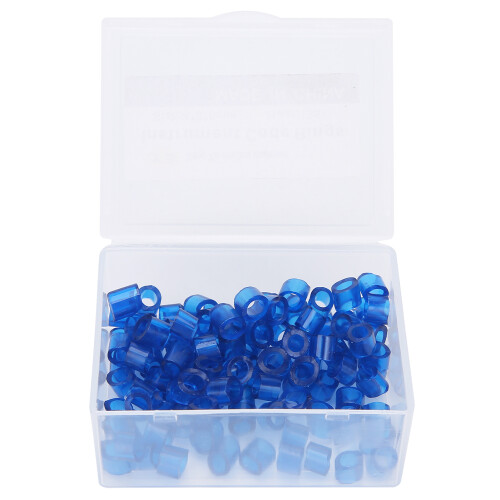 100 pièces d'anneaux orthodontiques à code couleur en silicone bleu 1