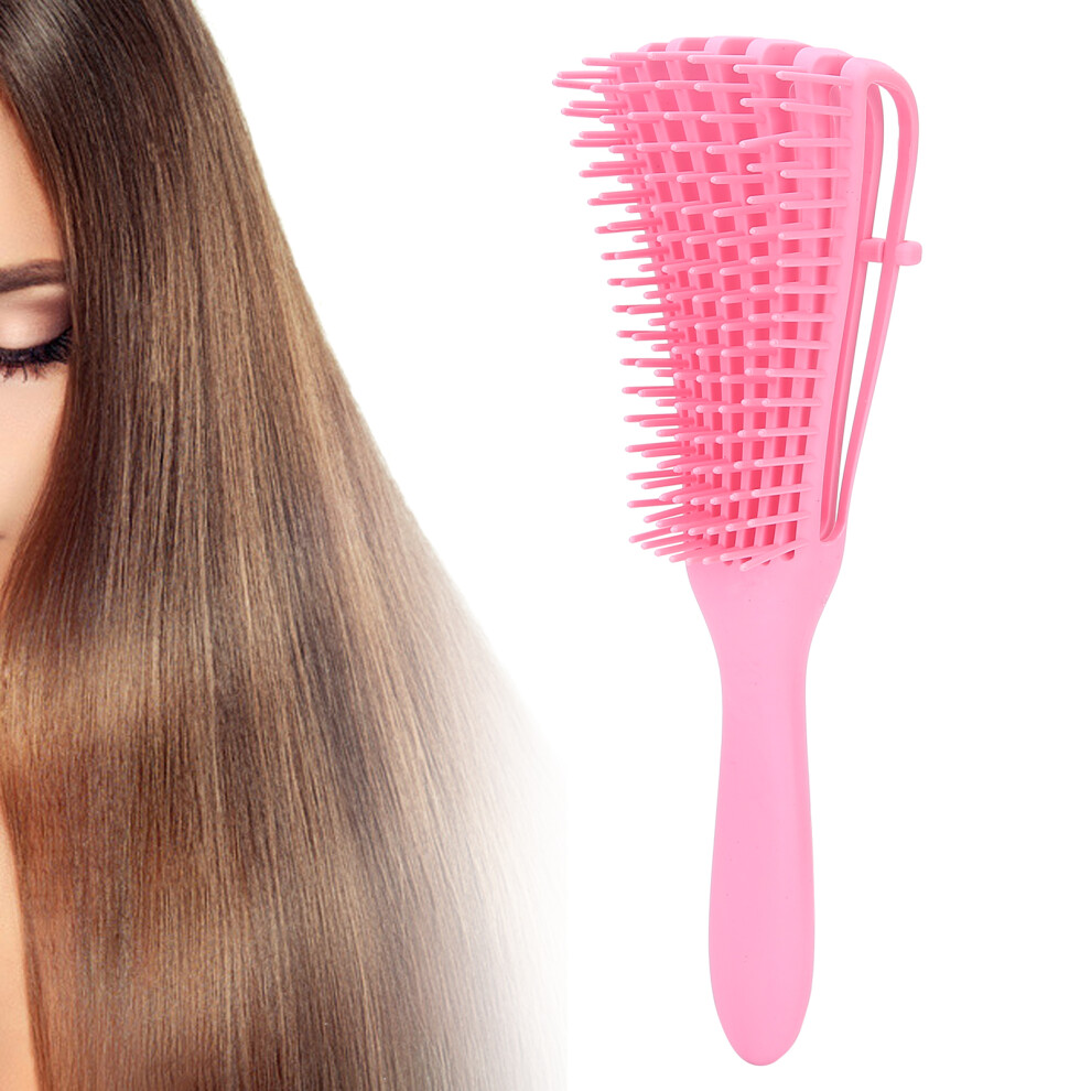 Unisex Detangling Hair Brush Knots Detangler Comb Fine Teeth Hair Brush Comb For Long Thick Wet Dry Hairpink
