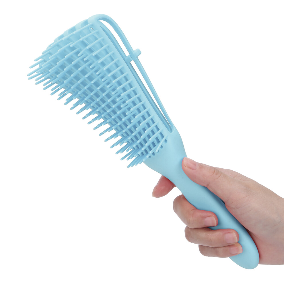 Unisex Detangling Hair Brush Knots Detangler Comb Fine Teeth Hair Brush Comb For Long Thick Wet Dry Hairblue