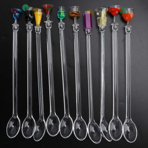 10 pièces cuillères à cocktail en acrylique Couleur affichée 2