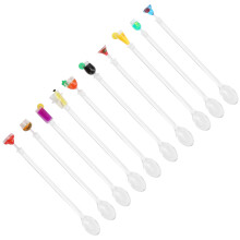 10 pièces cuillères à cocktail en acrylique Couleur affichée