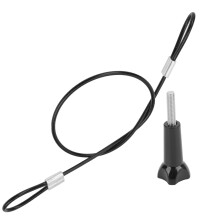 LaniĂšre d'attache en acier inoxydable de 30 cm, vis de 1/4 po, noir