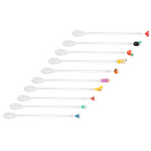 10 pezzi di agitatori per cocktail in acrilico, mostrati, 5.9-7.1oz