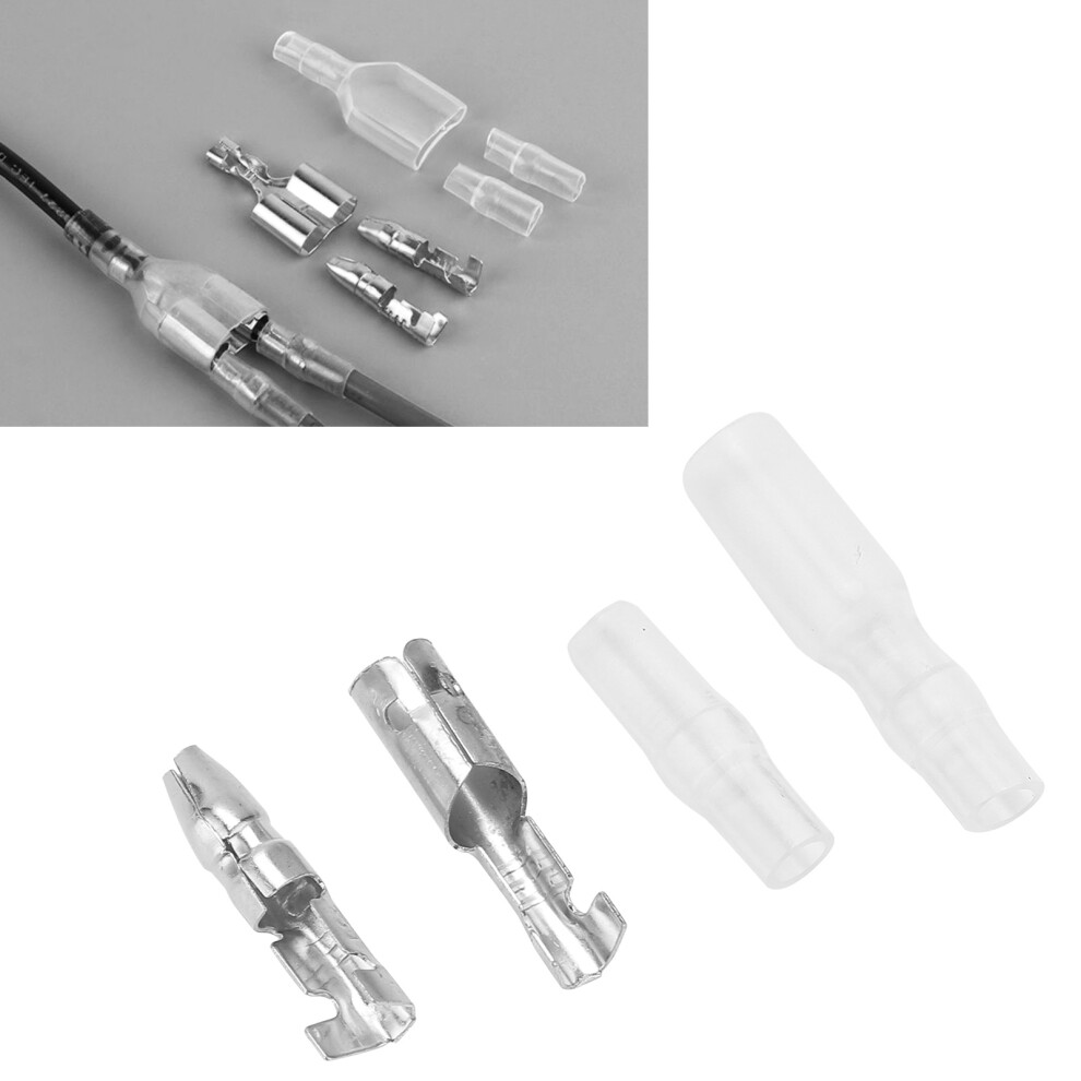 200Pcs 4.0Mm Terminal Connector Car Electrical Wire Connector Assortment Kit Silver 9311322891650