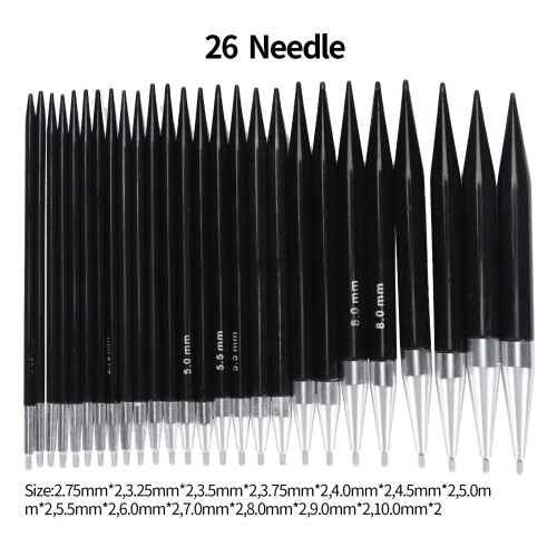 Knitting Needles Set Interchangeable Portable Removable Sweater Circular Knitting Tools 2