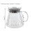 500 ml Bouilloire en verre borosilicate clair+caoutchouc 7