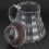 500 ml Bouilloire en verre borosilicate clair+caoutchouc 9