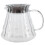 500 ml Bouilloire en verre borosilicate clair+caoutchouc 2