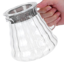 500 ml Bouilloire en verre borosilicate clair+caoutchouc