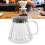 500 ml Bouilloire en verre borosilicate clair+caoutchouc 15