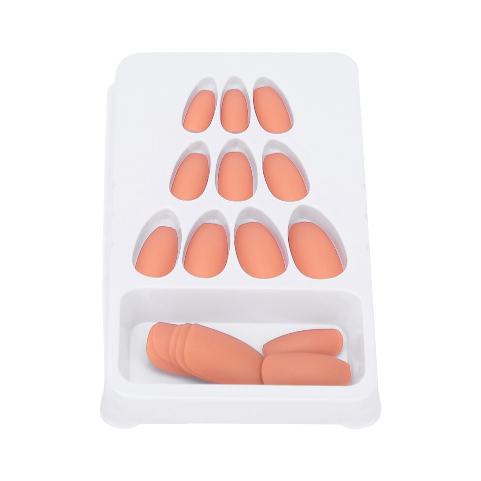 24PCS False Fingernails Long Press Full Cover Fake Color Art Nails for DIY Nail Art SalonF128