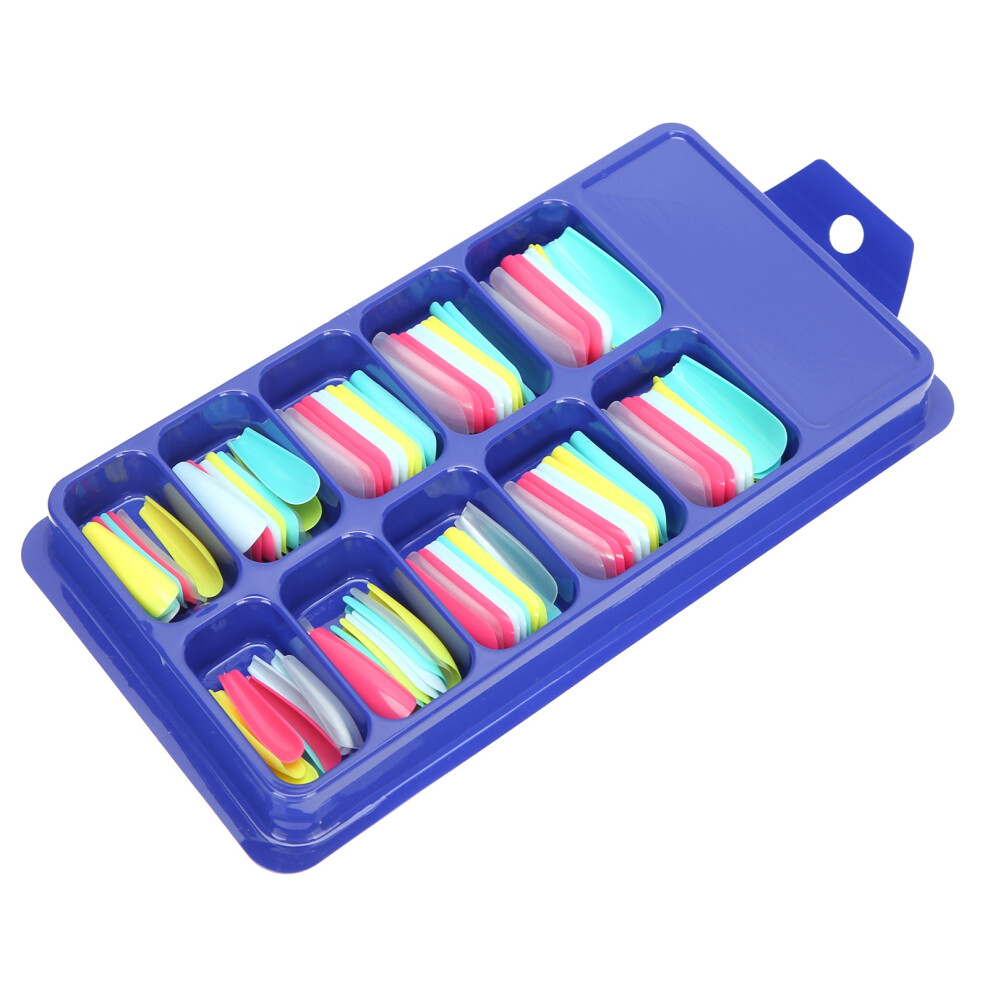 Pure Color Full Cover Nail Tip Home Salon Stylish Colorful False Fake Nail Manicure Tool02