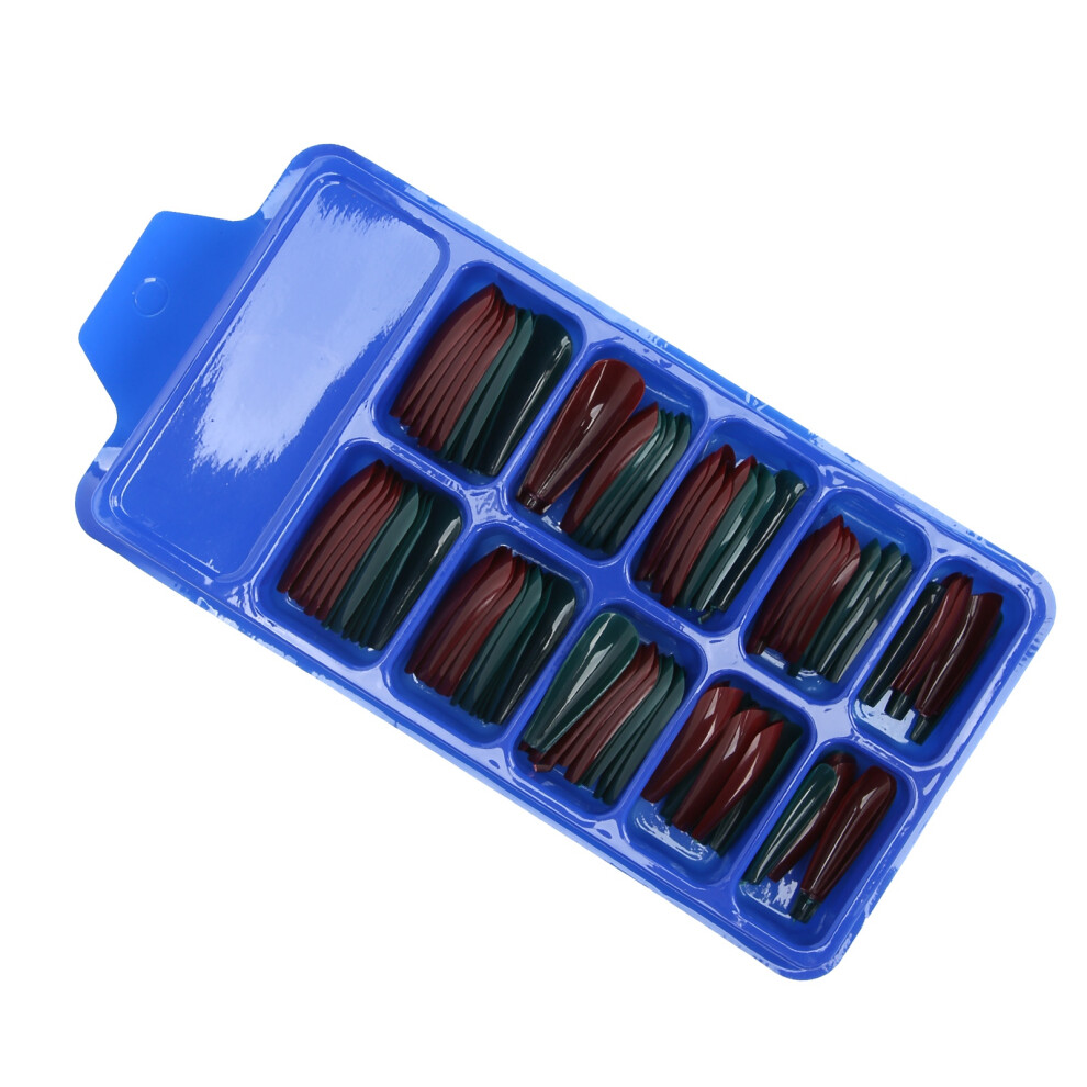 Pure Color Full Cover Nail Tip Home Salon Stylish Colorful False Fake Nail Manicure Tool04