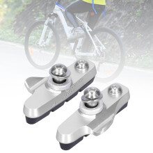 CBrake Patins de frein pour vélo de route 55 mm argentés Sans bruit Sans dérapage