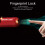 Fingerprint Lock AntiTheft Security USB Rechargeable Thumbprint Padlock for Luggage Case(Red ) 11