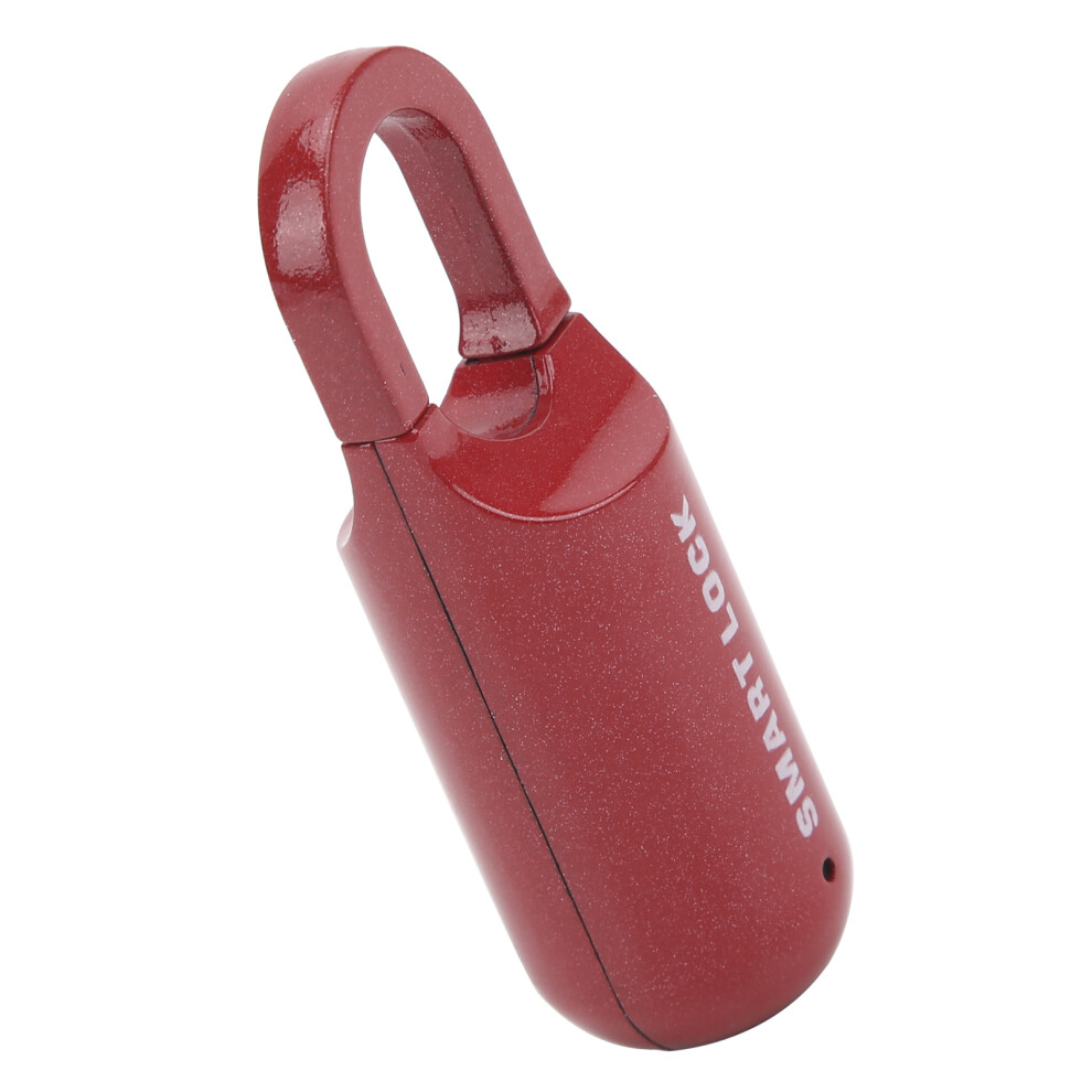 Fingerprint Lock Antitheft Security Usb Rechargeable Thumbprint Padlock For Luggage Case(Red ) 4971322893891