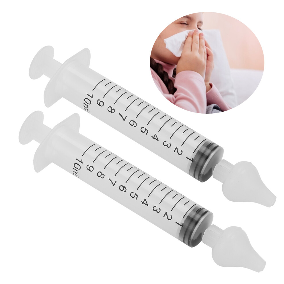 Professional Syringe Baby Nasal Irrigator Portable Infant Nose Cleaner Rinsing Device2pcs 10ml