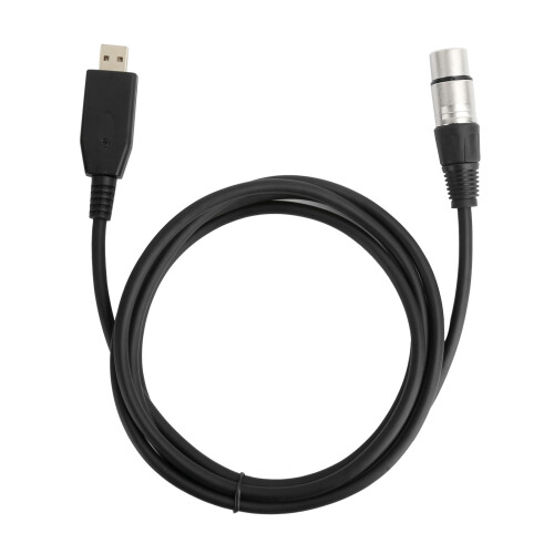 HS100B cavo USB a XLR femmina da 3 m nero 1