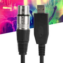 HS100B cavo USB a XLR femmina da 3 m nero