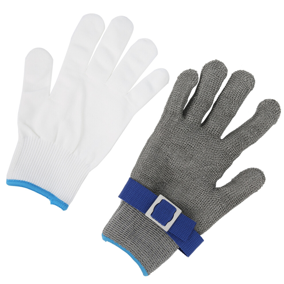 Anticutting Steel Gloves Level 5 Safety Universal Stainless Steel For Hand Protection(M ) 4901322895205