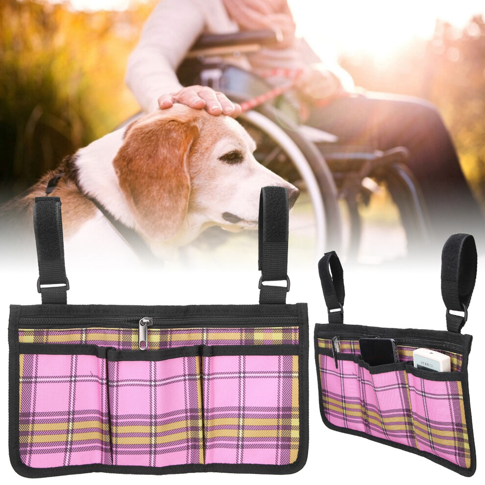 Multifunctional Wheelchair Side Bag Durable Waterproof Chair Side Pocket Storage Bag