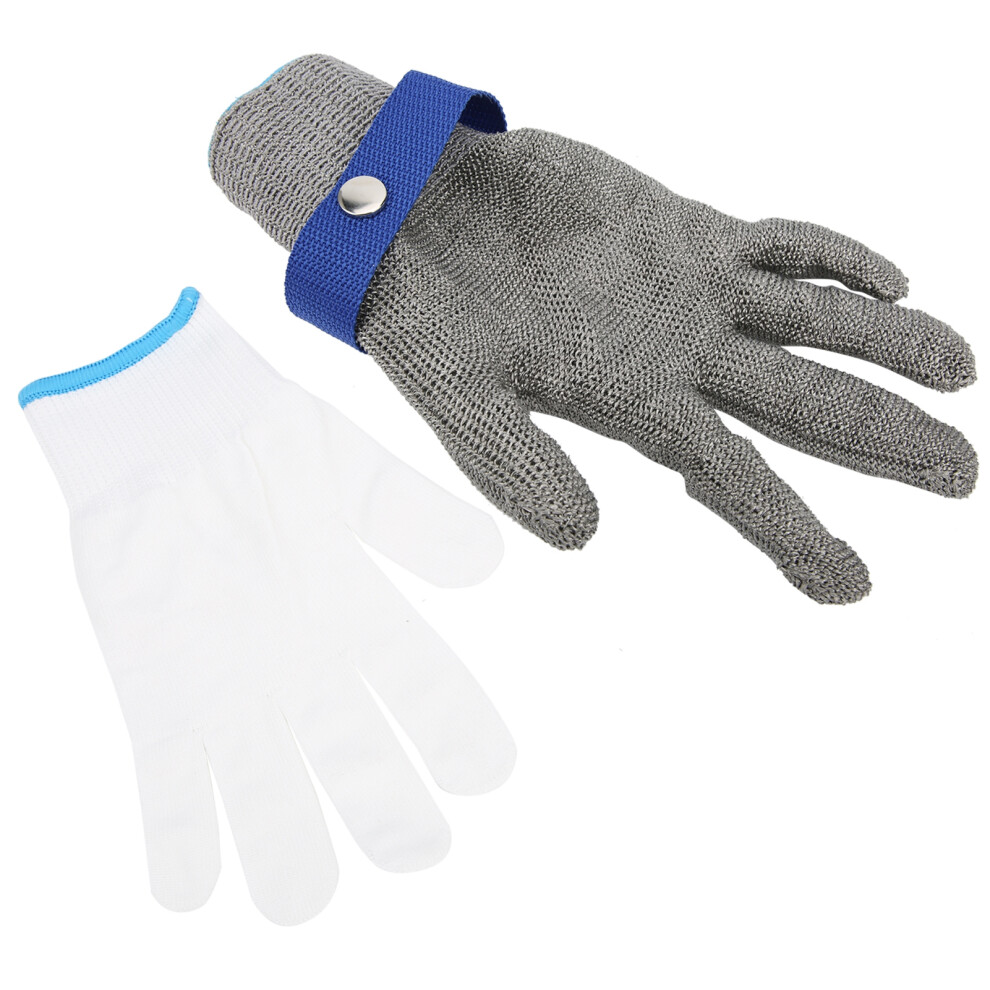 Anticutting Steel Gloves Level 5 Safety Universal Stainless Steel For Hand Protection(Xl ) 8711322895176