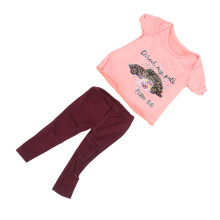 Pants Short Sleeve Shirt 18inch Doll Clothes Outfit Newborn Baby Dolls Clothes SetQD18-051