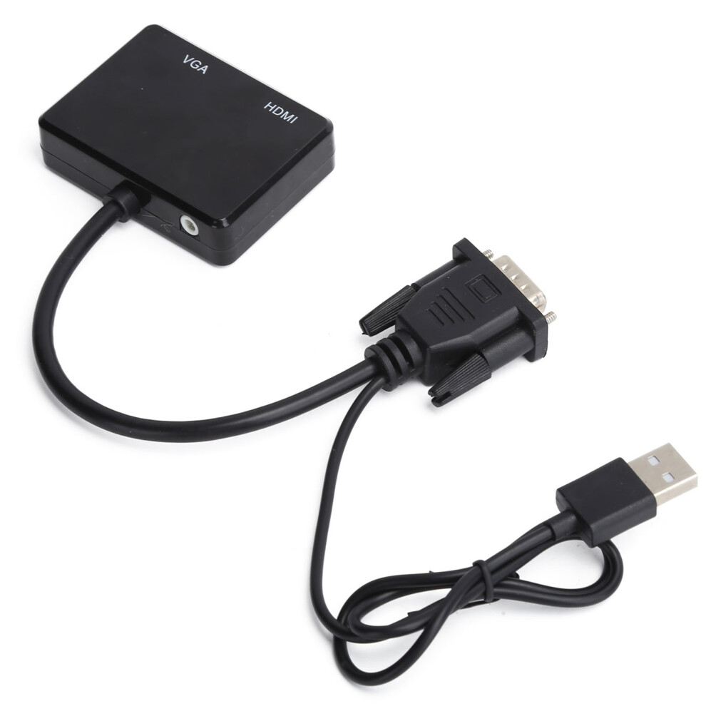 Vga To Vga High Definition Multimedia Interface Splitter Converter Support Dual Display Adapterblack 7651322898733