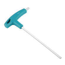 clé hexagonale en T 5 mm 195 mm acier inoxydable argenté