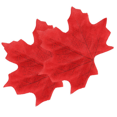 Feuilles d'érable artificielles 100 pièces/sachet rouges 7,8  7,5 cm 2