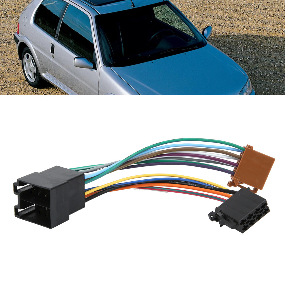 Wiring Harness Adaptor Iso Car Stereo Audio Kit Fit For Peugeot 106 206 306 307 405 406 607 8211322900707