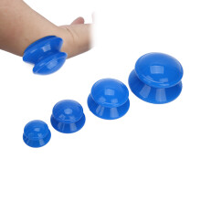 Set de ventouses en silicone 4 pièces bleu royal-XL7.7x7cm
